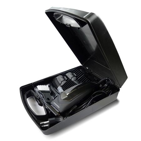 Aparat de tuns Taurus Horus Avant Plus, 15 accesorii, Cutit titanium, 6 ghiduri de taiere 3-12 mm, Negru/Abastru [4]