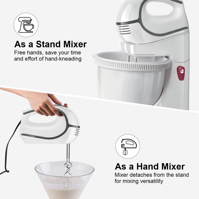 Mixer Taurus Giro Complet, 500W, bol rotativ 2,5l, Alb [5]