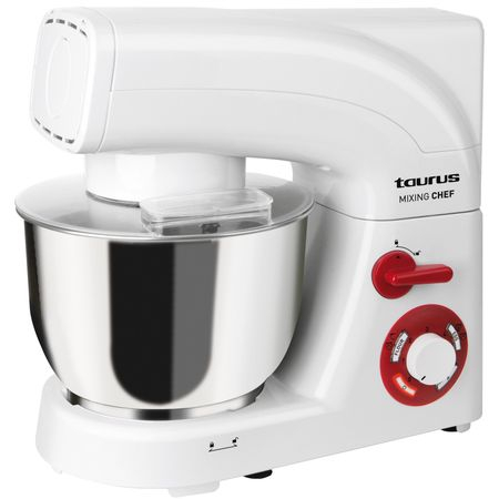 Mixer Taurus Mixing Chef,1200W,Capacitate bol 5.5l, Alb/Rosu [2]