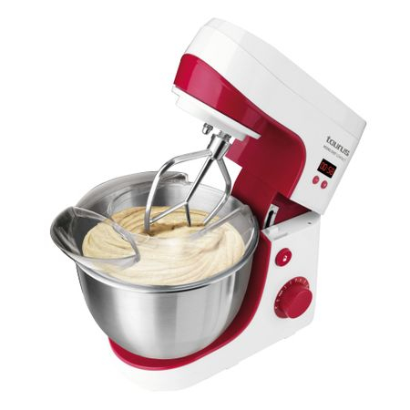 Mixer Taurus Mixing Chef Compact, 600W, Capacitate bol 4.2l, Alb/Rosu [8]