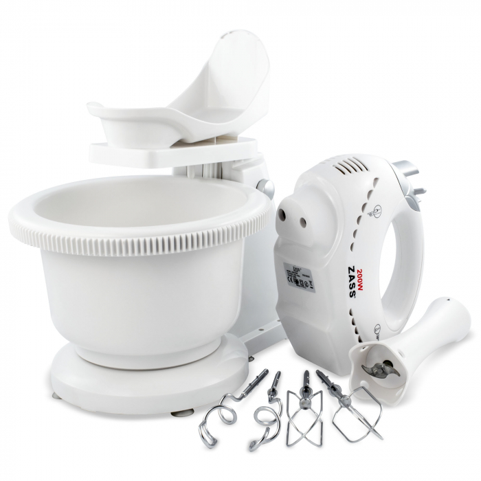 Mixer cu bol Zass ZHM 05BB, 200W, 5 viteze, functie Turbo, tocator, bol rotativ [4]