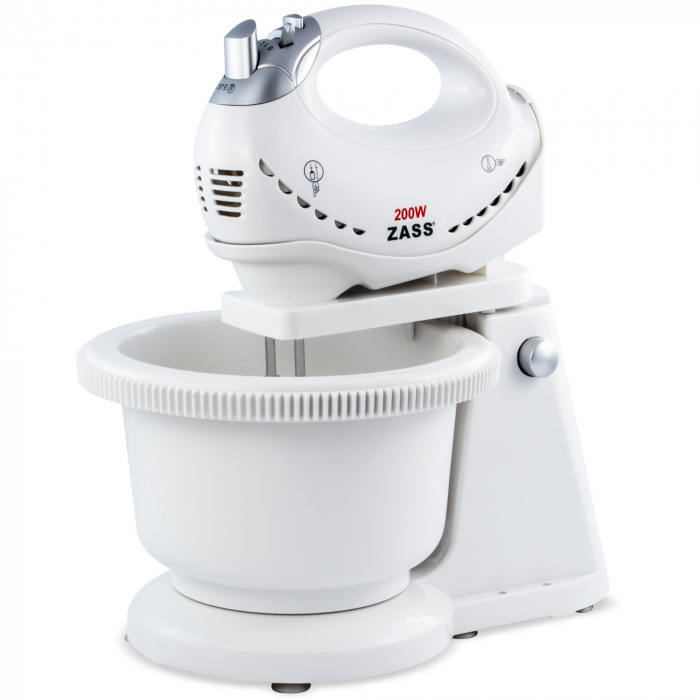Mixer cu bol Zass ZHM 05BB, 200W, 5 viteze, functie Turbo, tocator, bol rotativ [2]
