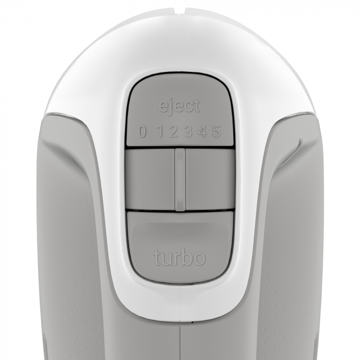 Mixer de mana TEFAL Prep'Mix HT450B38, 450W, 5 trepte viteza, functie turbo, set 2 teluri, 2 carlige, alb/ gri [5]