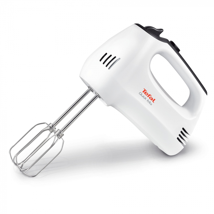 Mixer de mana Tefal Quick Mix HT310138, 300W, 5 viteze, functie Turbo, 2 accesorii pentru aluat, 2 teluri, Alb [4]