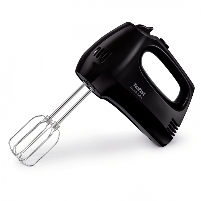Mixer de mana Tefal Quick Mix HT310838, 300W, 5 viteze, Functie Turbo, Teluri si carlige metalice, Negru [2]