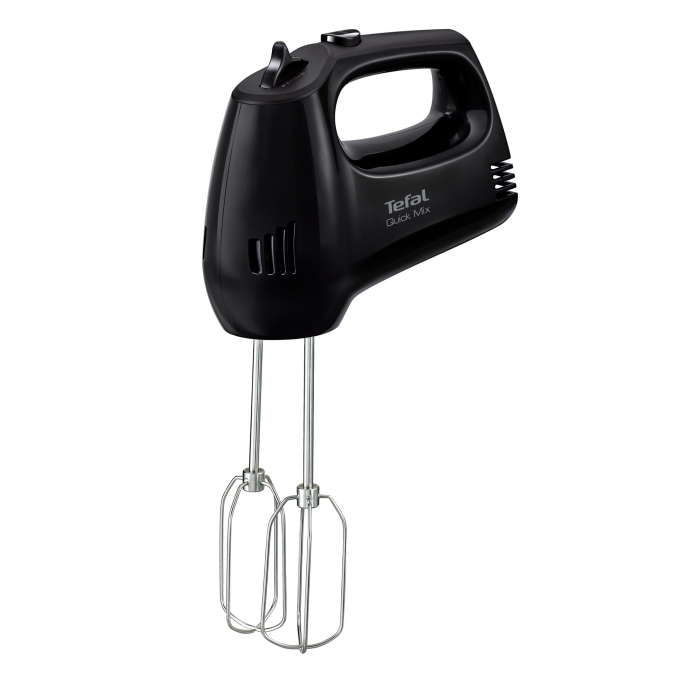Mixer de mana Tefal Quick Mix HT310838, 300W, 5 viteze, Functie Turbo, Teluri si carlige metalice, Negru [1]