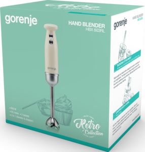 Mixer vertical GORENJE Retro Colection HBX603RL, 0.8 l, 600W, bej-argintiu [3]