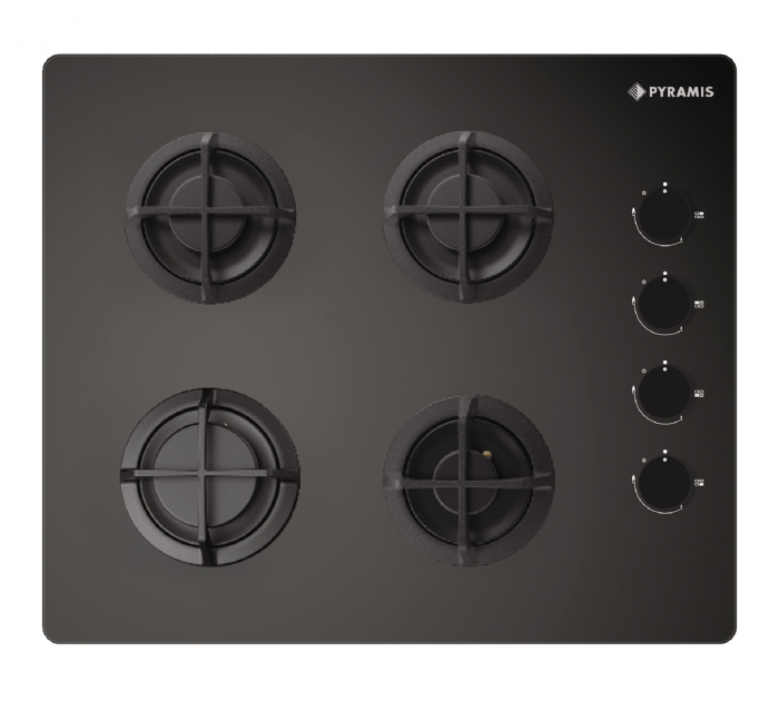 Plita gaz Pyramis 5343.01 Black Glass [1]