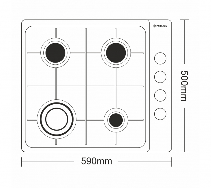 Plita gaz Pyramis 60PG 620 [2]
