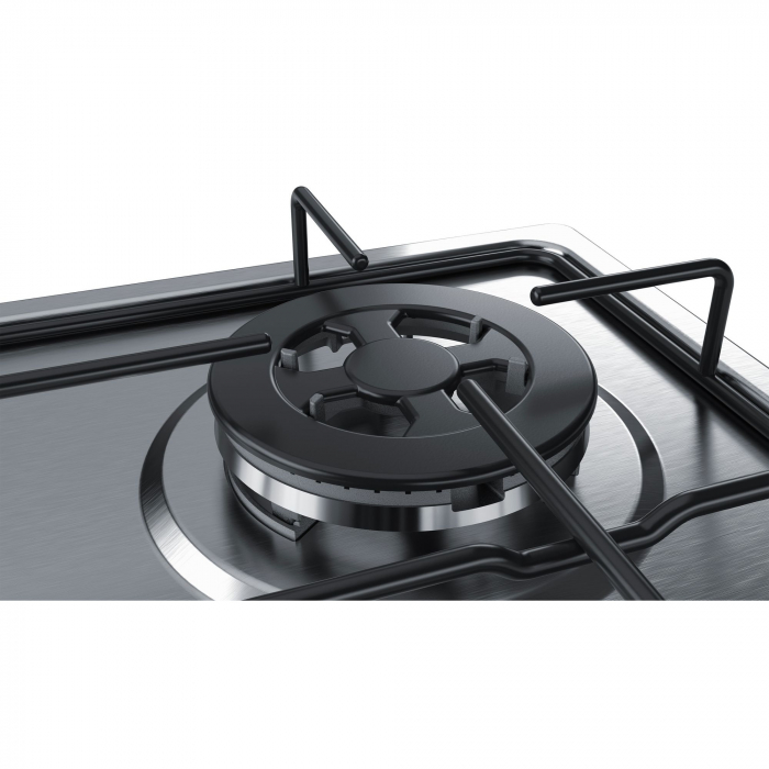 Plita incorporabila Bosch PGH6B5B80, Gaz, 4 arzatoare, Arzator economic, Arzator wok, 60 cm, Inox - RESIGILAT [6]