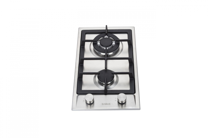 Plita incorporabila Samus PSG-32SX2, 2 arzatoare, Inox [2]