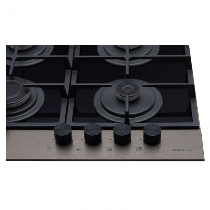 Plita incorporabila Tornado Eclipse, autoaprindere integrata, supapa de siguranta, latime 60 cm, Dark Inox [3]