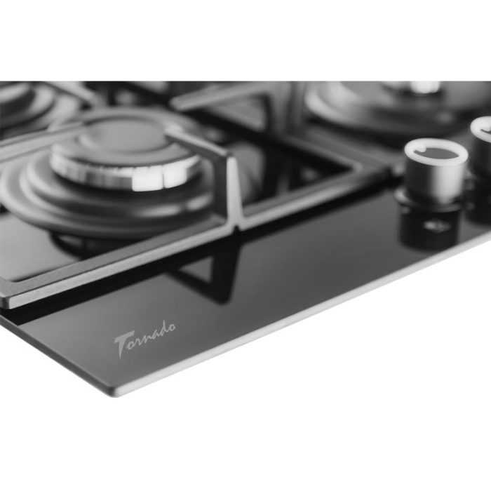 Plita incorporabila Tornado Simphony, iluminare led, autoaprindere integrata, supapa de siguranta, latime 60 cm, Negru [3]