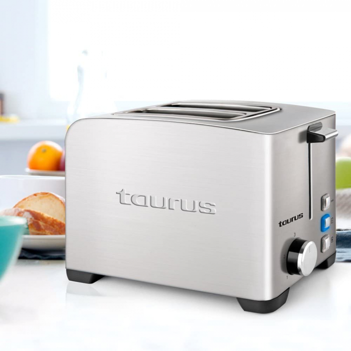 Toaster Taurus My toast II Legend. 850W, 2 felii, Full inox [3]