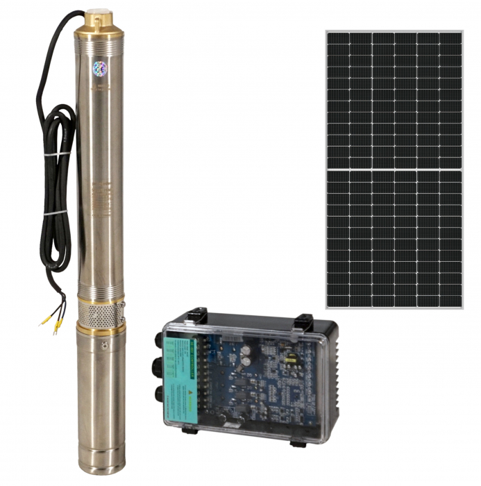 Progarden Pachet 3TSC3.5-50-48/500 Pompa submersibila 1", solar, 500W/48V, MPPT, 50m, 3.5mch, multietajata, apa curata + 1 x SP460M-72H Panou fotovoltaic [3]