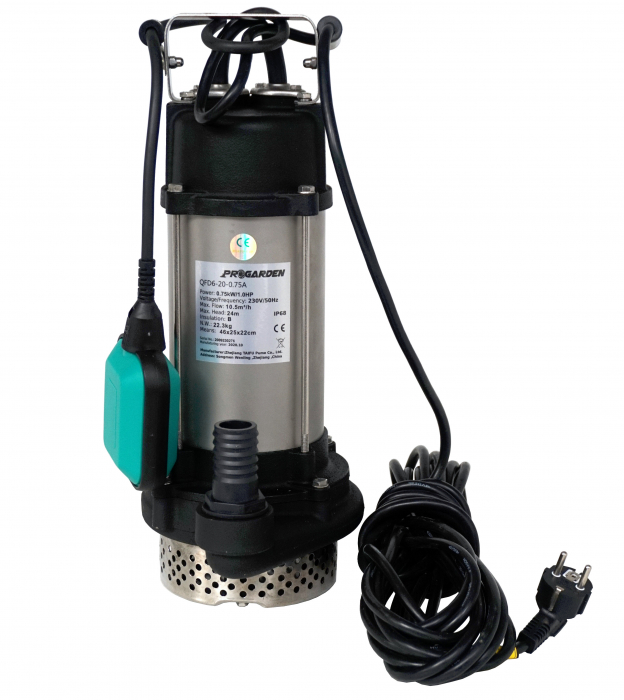 ProGARDEN QFD6-20-0.75A Pompa drenaj 1.25", 750W, apa murdara, 175L/min, 20m [1]