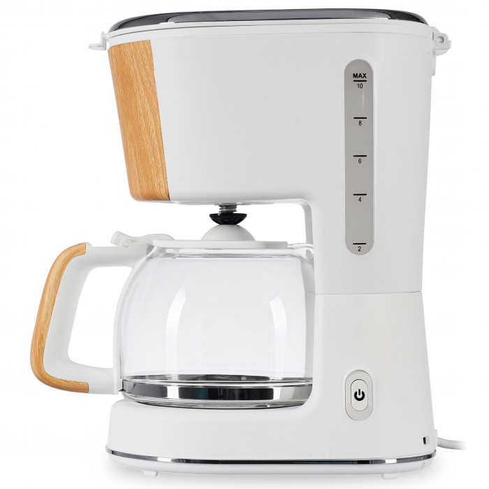 Cafetiera Heinner HCM-WH900BB, 900 W, 1.25 L, filtru detasabil, anti-picurare, oprire automata, Alb [3]
