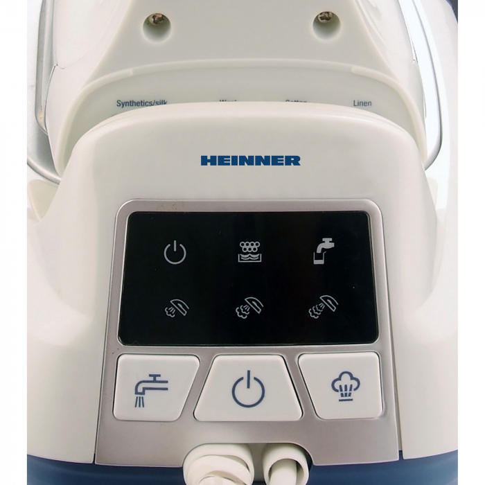 Statie de calcat Heinner HIS-D2403BL, 2400 W, 3.5 bar, 1.2 L, 100g/min, temperatura ajustabila, Alb/Albastru [2]