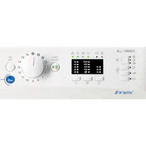 Masina de spalat rufe Slim Indesit BWSA 51051 W EE, 5 kg, 1000 rpm, Clasa F, Push&Go, Motor Universal, Display LED, Alb [3]