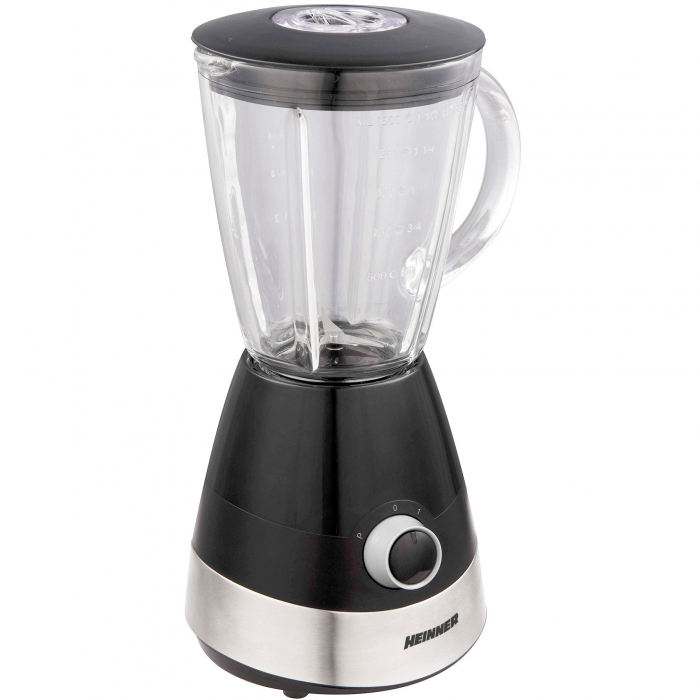 Blender Heinner HBL-550S, 550 W, 1.5 l, 2 viteze + functie Pulse, Negru/Argintiu [2]