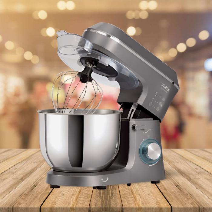 Robot de bucatarie Vivax RM-61400SX, 1400W, capacitate 6L, 6 trepte de viteza, functia Pulse, 3 accesorii detasabile, negru/argintiu [3]