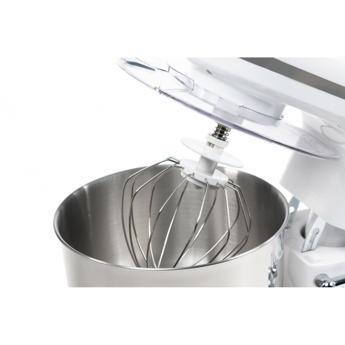 Robot mixer Vivax RM-71800WH, 1800 W, 6 Viteze + Turbo, 4 Accesorii, Bol otel inoxidabil, Alb/Argintiu [5]