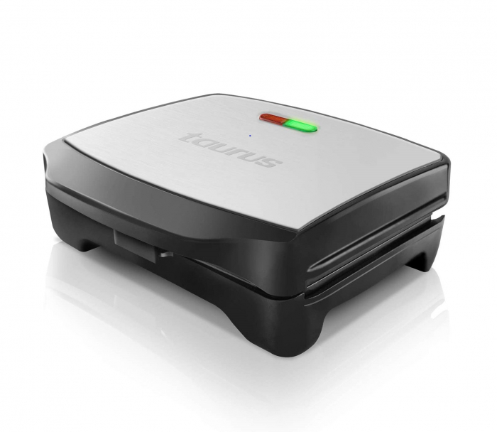 Sandwich maker Taurus Miami Premium, 900W, 3 placi interschimbabile, LED functionare, Depozitare verticala, Inox [7]
