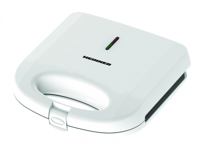 Sandwich maker HEINNER SWAN SM-K750FGWH, 750w, capacitate: 2 sandwich-uri, placi antiadezive fixe tip grill, alb [2]