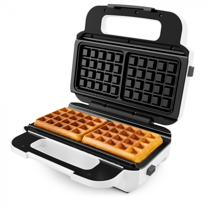 Sandwich-maker Tefal Snack XL SW701110, 850W, 2 seturi de placi detasabile, alb/gri [2]