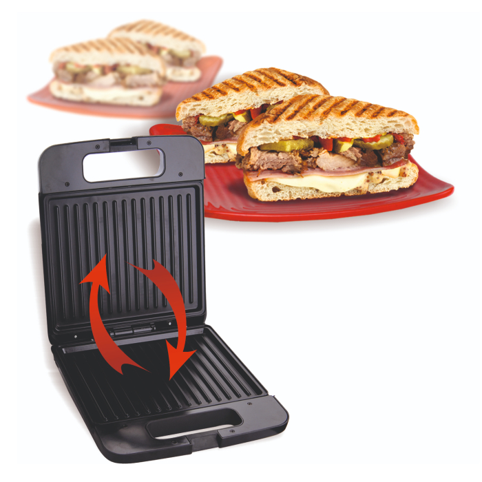 Sandwichgrill Albatros S4G-1200B, 1200 W, Negru [2]