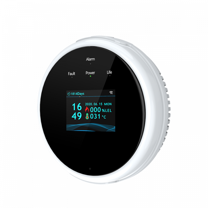 Senzor detector de gaz wireless, portabil, pentru detectare scurgere de gaze, smart control, display LCD, semnal luminos si acustic cu notificare pe telefon [2]