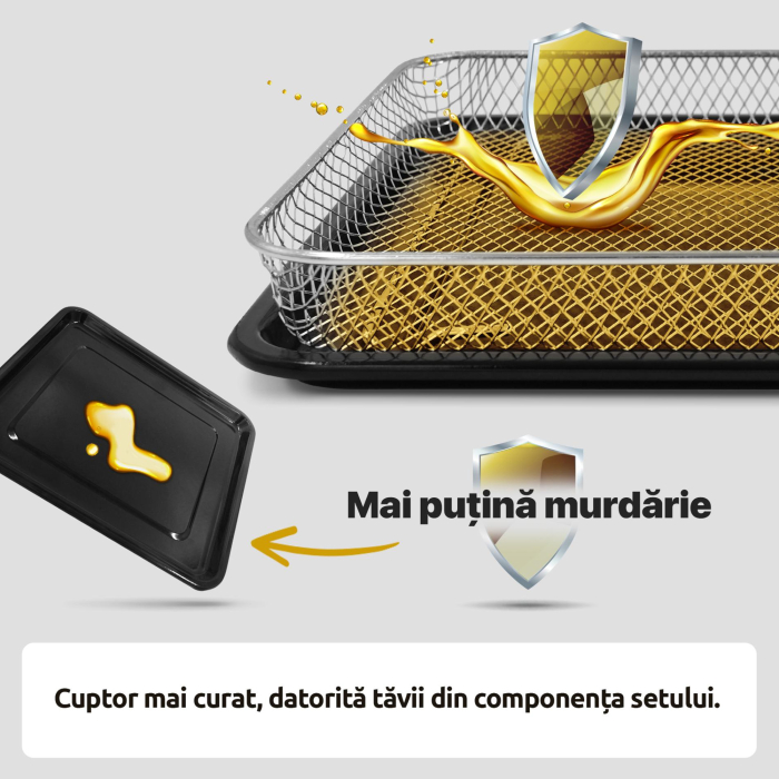 Set Air-Fry (tava + cos) pentru cuptor [7]
