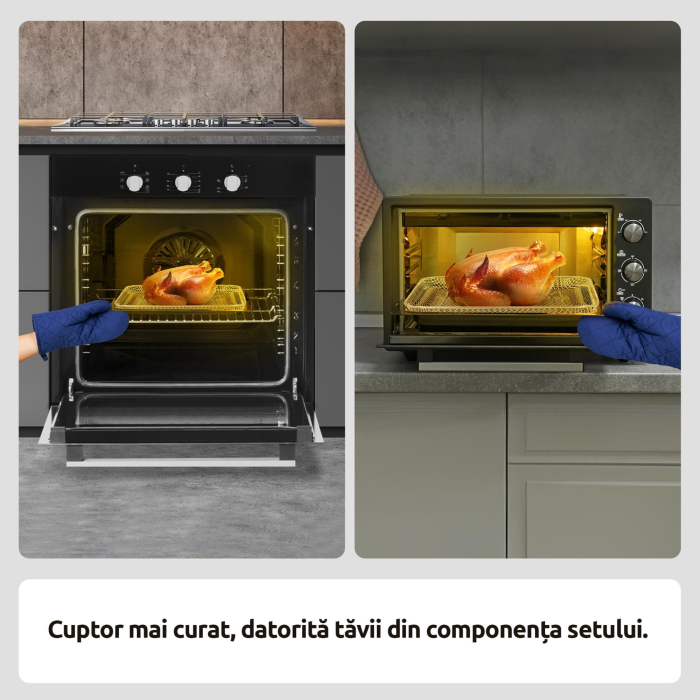 Set Air-Fry (tava + cos) pentru cuptor [8]