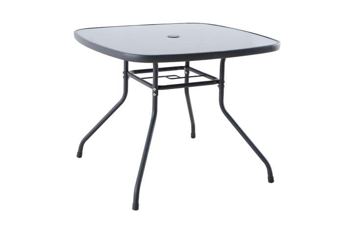 Set mobilier gradina, gri, otel, 4 persoane, 6 piese, masa + 4 scaune + umbrela, inlude perne • Colorado [4]