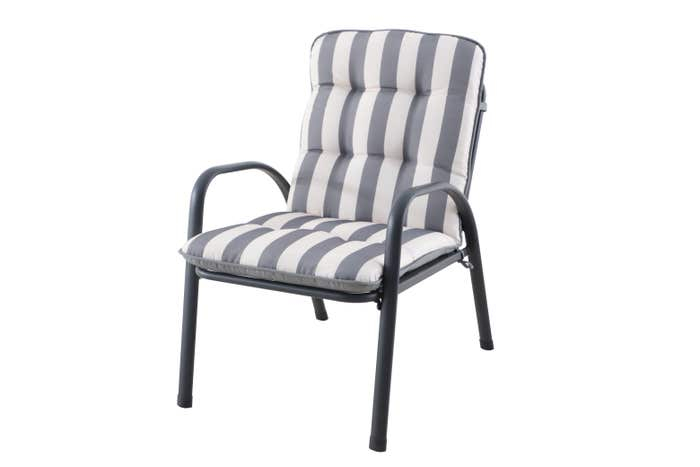Set mobilier gradina, gri, otel, 4 persoane, 6 piese, masa + 4 scaune + umbrela, inlude perne • Colorado [2]