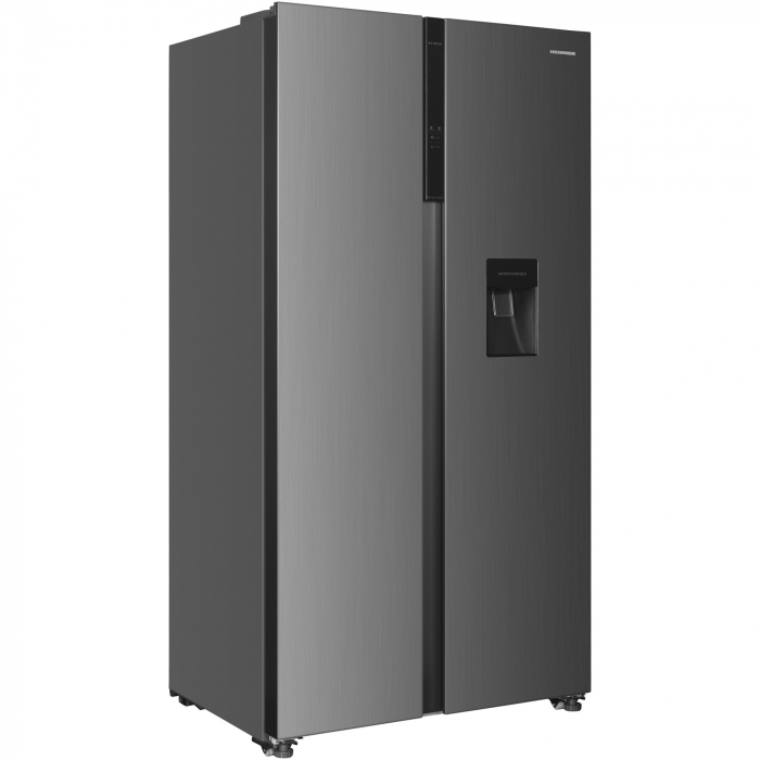 Side by side Heinner HSBS-HM529NFXWDE++, 529 l, Full No Frost, Clasa E, Compersor Dual Inverter, Display LED cu touch, Dozator apa, Iluminare LED, Blocare acces copii, H 177 cm, Inox [2]