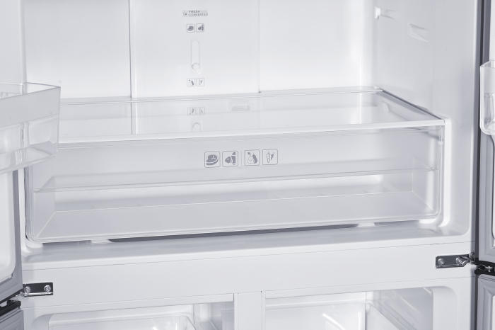 Side by Side Pyramis FSO199 Multi Door Black Glass [4]