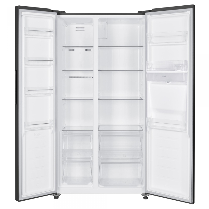 Side by Side Samus SSBX-559NFDE, 439 l, Full No Frost, Dozator de apa, Clasa E, Negru-inox [2]