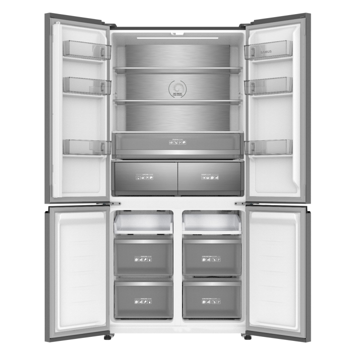 Side by Side Slot-in cu 4 usi Samus S4DX-650NFE, 503 l, Full No Frost, Clasa E, Inox [2]
