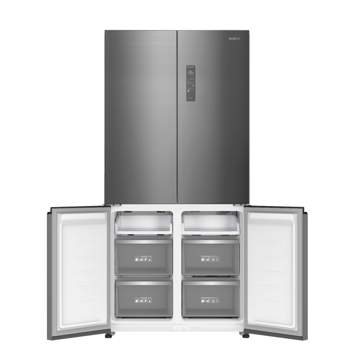 Side by Side Slot-in cu 4 usi Samus S4DX-650NFE, 503 l, Full No Frost, Clasa E, Inox [4]