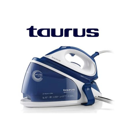 Statie de calcat Taurus Sensity Compact, 2200 W, 4.5 bar, Talpa ceramica, Rezervor 1 l cu incarcare non stop, Termostat reglabil, Alb/Albastru [4]