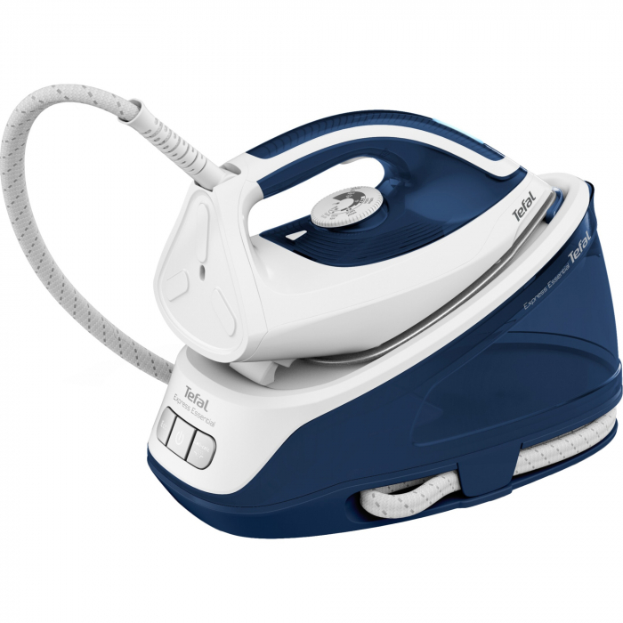 Statie de calcat Tefal Express Essential SV6116E0 , 2200W, 5.3 bari, jet de abur 270 g/min, abur variabil 0-120g/min, talpa Xpress Glide, rezervor apa 1.4 L, oprire automata, alb/albastru [2]
