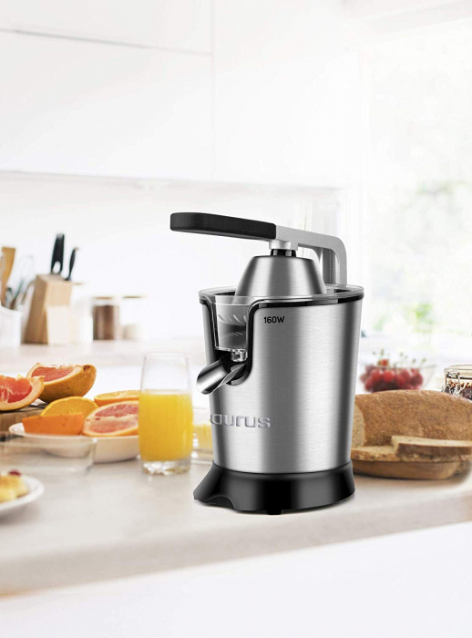 Storcator Taurus de citrice Easy Press 160, 160W, 2 Conuri, 2 Site, Anti-picurare, Negru / Inox [3]