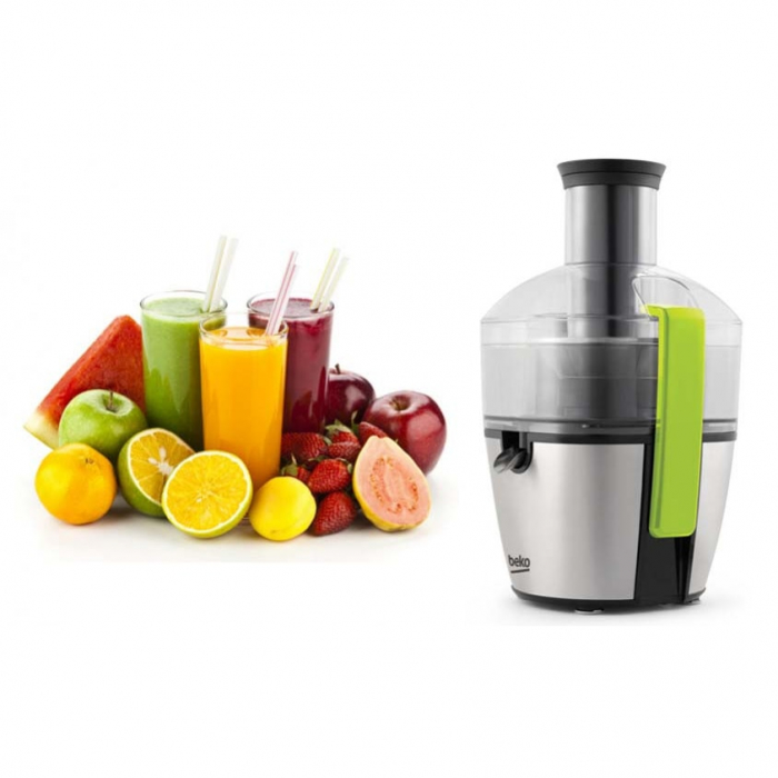 Storcator Fructe si Legume BEKO BKK2145, 0.75l, 1500W, 1 treapta putere, Argintiu-Verde [5]