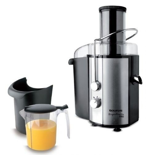 Storcator Taurus de fructe si legume Liquafruits Pro, 700W, 2 Viteze, Tub alimentare XXL, Vas 1L cu separator de spuma, Vas pulpa 1.5L, Sita inox, Inox [2]