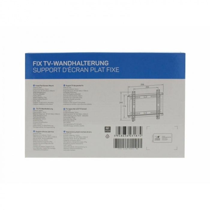 Suport TV de perete FX43 -13'' - 43'' FIX [4]