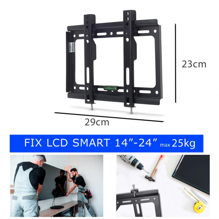 Suport TV perete BTV, Reglabil, diagonala intre 35,5 cm si 106,7 cm, greutate suportata 25 Kg, BTV-14-42 inch [3]