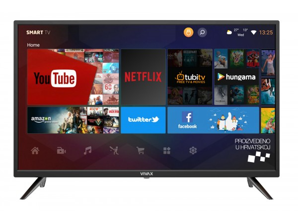 Televizor LED Smart VIVAX 40LE113T2S2SM 40" (102 cm), Smart TV, Plat, Full HD, Android, Negru [1]