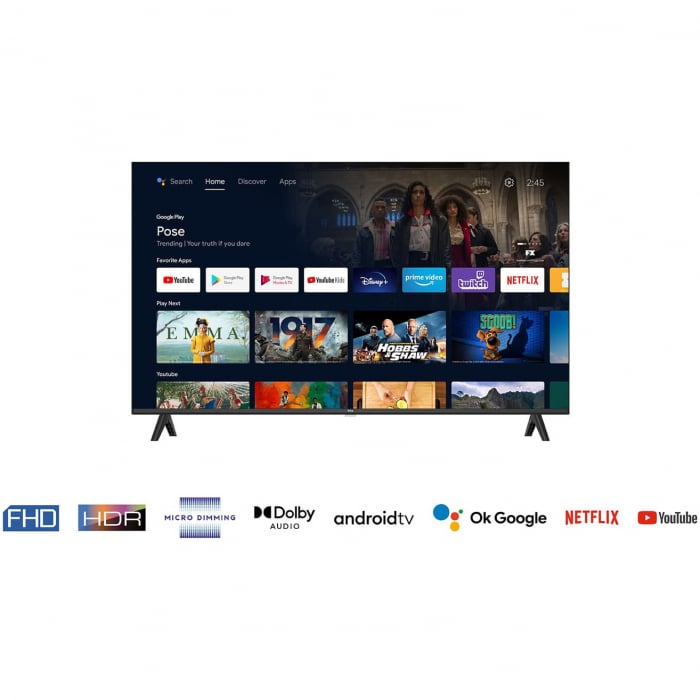 Televizor TCL LED 40S5400A, 100 cm, Smart Android TV, Full HD, Clasa F (Model 2023) [8]