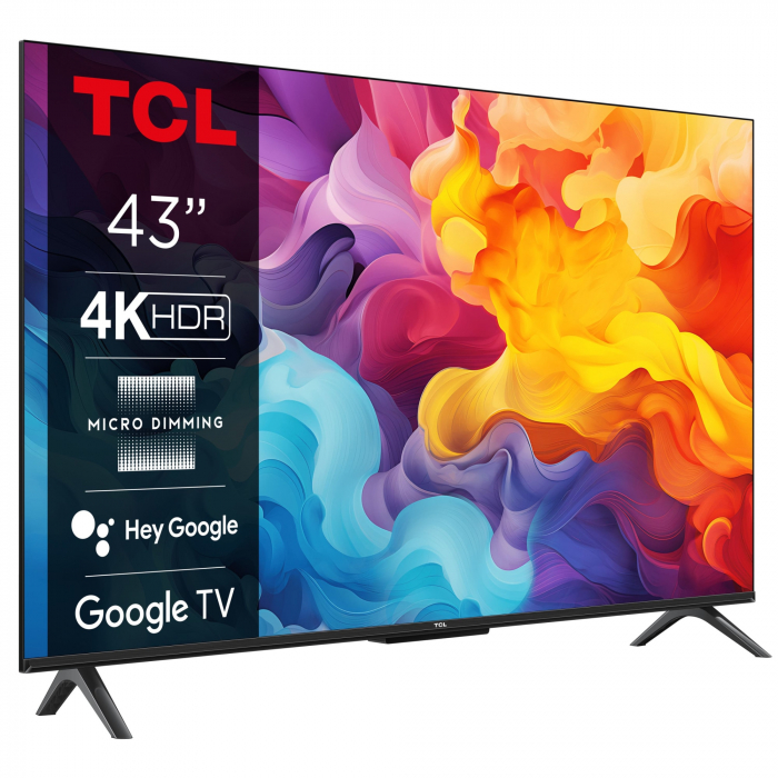 Televizor TCL LED 43V6B, 108 cm, Smart Google TV, 4K Ultra HD, Clasa F [2]